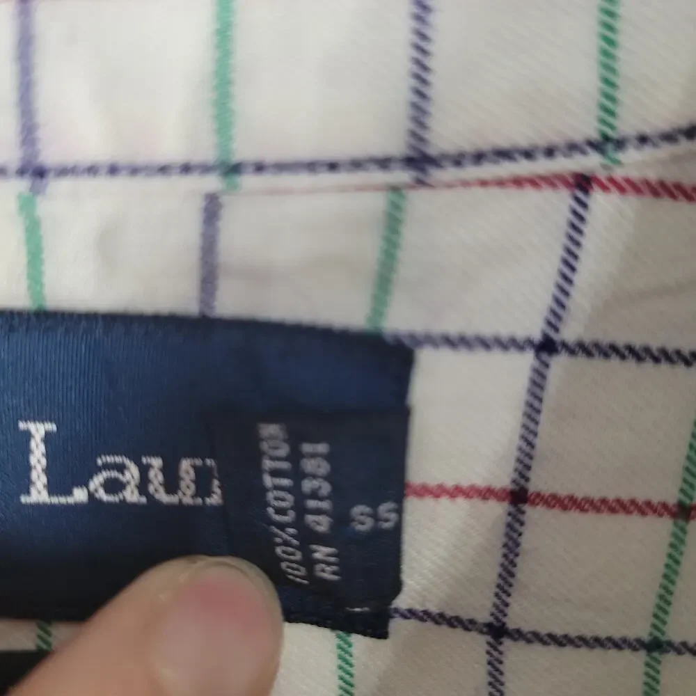 Ralph Lauren Custom Fit Long Sleeve Button-down Shirt size XL White Multi Pony